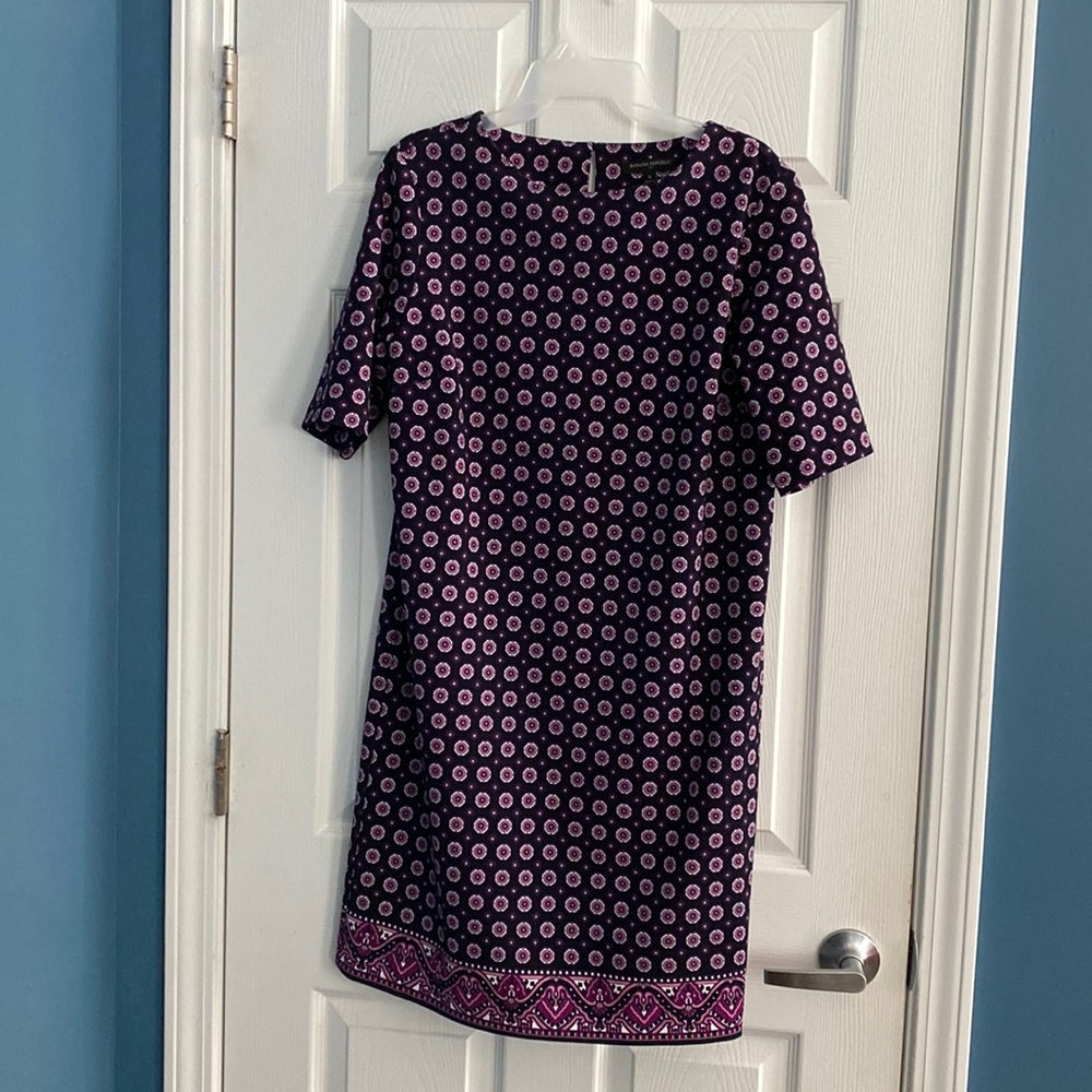 Banana Republic Purple and Black Dress. Great for work.